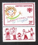 Sellos del Mundo : America : ONU : Int . Año del Niño, New York