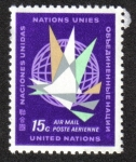 Sellos de America - ONU -  Correo Aereo, New York