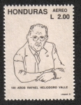 Sellos de America - Honduras -  100 Años de Rafael Heliodoro Valle