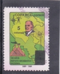 Stamps Costa Rica -  100 años Instituto Geográfico Nacional