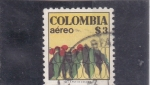 Stamps Colombia -  hojas de café