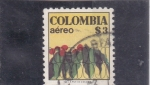 Sellos de America - Colombia -  hojas de café
