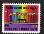 Sellos de America - ONU -  ONU Pavilion, EXPO '67, New York