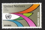 Sellos del Mundo : America : ONU : Caminos que irradia el Emblema de la ONU, New York