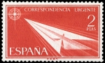 Stamps : Europe : Spain :  ESPAÑA SEGUNDO CENTENARIO NUEVO Nº 1185 ** 2P ROJO ALEGORIAS