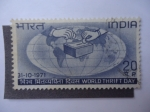 Stamps India -  Día del Ahorro Mundial 31/10/1971.