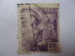 Stamps Spain -  Ed:867 -General Francisco Franco - Serie: General Francisco Franco (1) Con Editor Sanchez Toda.