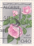Stamps Algeria -  flores- rosa