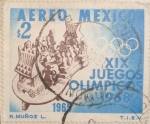 Stamps Mexico -  XIX juegos olimpicos 1968