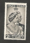 Stamps Oceania - Solomon Islands -  Bodas de Plata de los Soberanos británicos