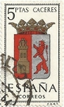 Stamps Spain -  ESCUDOS DE CAPITAL DE PROVINCIA. GRUPO I. Nº 10. CÁCERES. EDIFIL 1415