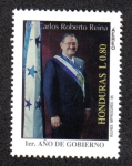 Stamps : America : Honduras :  Primer año de Gobierno, Dr. Carlos Roberto Reina