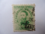 Stamps Spain -  Ed:664 - Joaquín Costa (1846-1911) - Fomentar el Arbol.