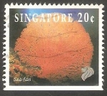 Stamps Singapore -  Abanicos de mar