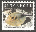 Sellos de Asia - Singapur -  Pez raya