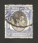 Sellos de Asia - Singapur -  17 - George VI