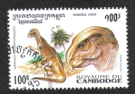 Stamps Cambodia -  Animales Prehistóricos