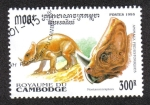 Sellos del Mundo : Asia : Camboya : Animales Prehistóricos
