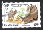 Stamps : Asia : Cambodia :  Animales Prehistóricos