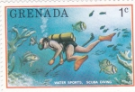 Sellos de America - Granada -  submarinismo