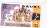 Stamps Dominica -  bodas de plata
