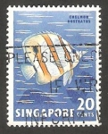 Sellos de Asia - Singapur -  58 - Pez