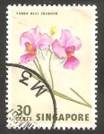 Sellos de Asia - Singapur -  60 - Flor vanda miss Joaquim