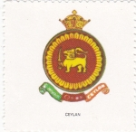 Sellos de Asia - Sri Lanka -  escudo-CEYLAN   -sin valor postal