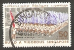 Sellos de Asia - Singapur -   75 - Fiesta nacional, Desfile de banderas