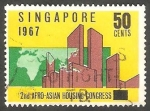 Sellos de Asia - Singapur -   78 - 2º Congreso afro asiatico de viviendas sociales