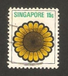 Sellos de Asia - Singapur -  191 - Flor helianthus augustifolius