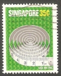 Sellos de Asia - Singapur -  315 - Cintra métrica de sastre