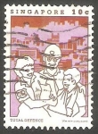 Stamps Singapore -  449 - Defensa