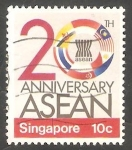 Stamps : Asia : Singapore :  511 - 20 Anivº de la Asociación de Naciones del Sudeste asiático