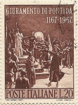 Stamps : Europe : Italy :  GIURAMENTO DI PONTIDA