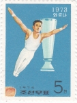 Stamps North Korea -  salto de plinton