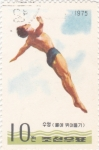 Stamps North Korea -  salto de trampolín