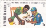 Sellos de Asia - Maldivas -  conferencia Boy Scouts en Africa