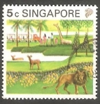 Stamps Singapore -  577 - Jardín zoológico