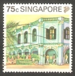 Sellos del Mundo : Asia : Singapur : 585 - Plaza Peranakan