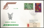 Stamps Liechtenstein -  Geneve - Douala (Camerún)