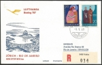 Stamps Liechtenstein -  Zurich - Rio de Janeiro (Brasil)