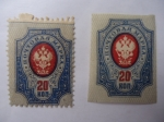 Stamps Russia -  Escudo de los Romanov-Empire de Russia - escudo de Armas-20 Kon. (Sr/63)