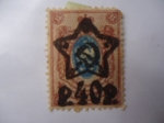 Sellos de Europa - Rusia -  Aguila Imperial 1889/1904 (Sobre Impreso con 40 Rublos en 1922) Dentado.