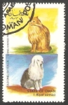 Stamps Oman -  Gato y Perro