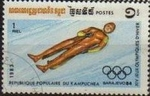 Stamps : Asia : Cambodia :  CAMBOYA 1983 Scott 441 Sello Juegos Olimpicos Invierno Luge Matasello de favor Preobliterado Michel 