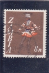 Stamps Zambia -  traje típico