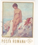 Stamps Romania -  pintura desnudos