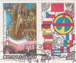 Stamps Czechoslovakia -  aeronautica-