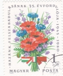 Stamps Hungary -  flores